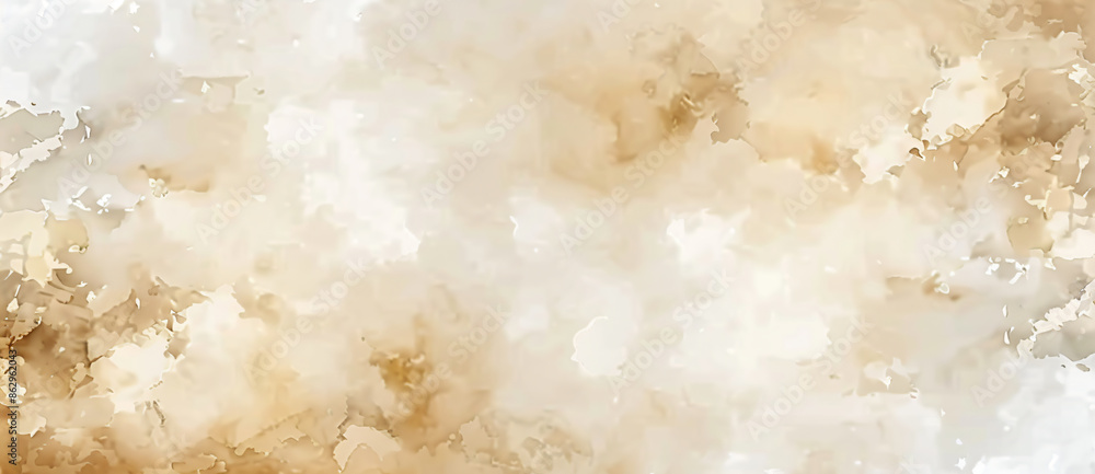 Beige watercolor background with a soft cloud texture Beige watercolor background with a soft cloud texture