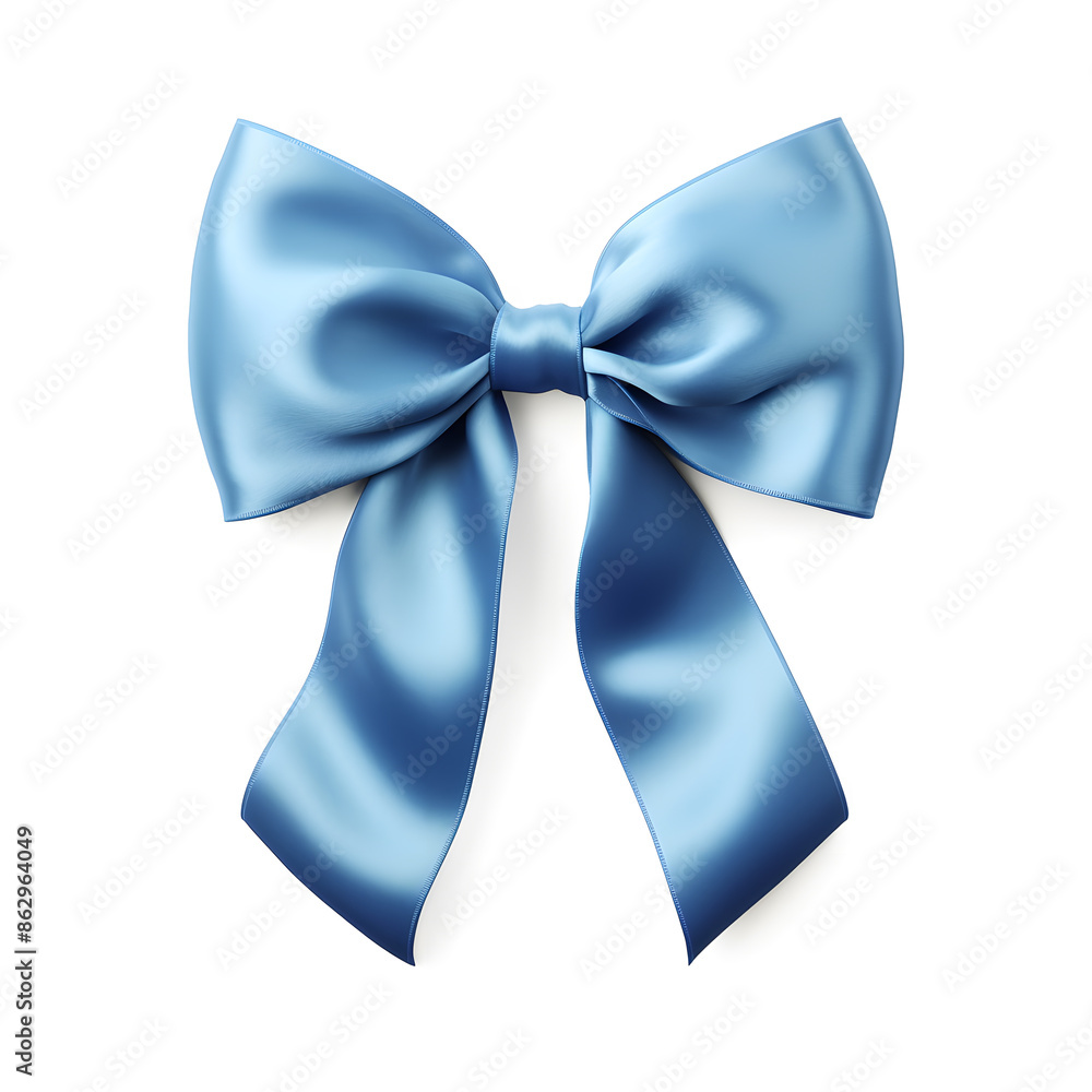 Blue silky bow isolated on white background
Blue silky bow isolated on white background