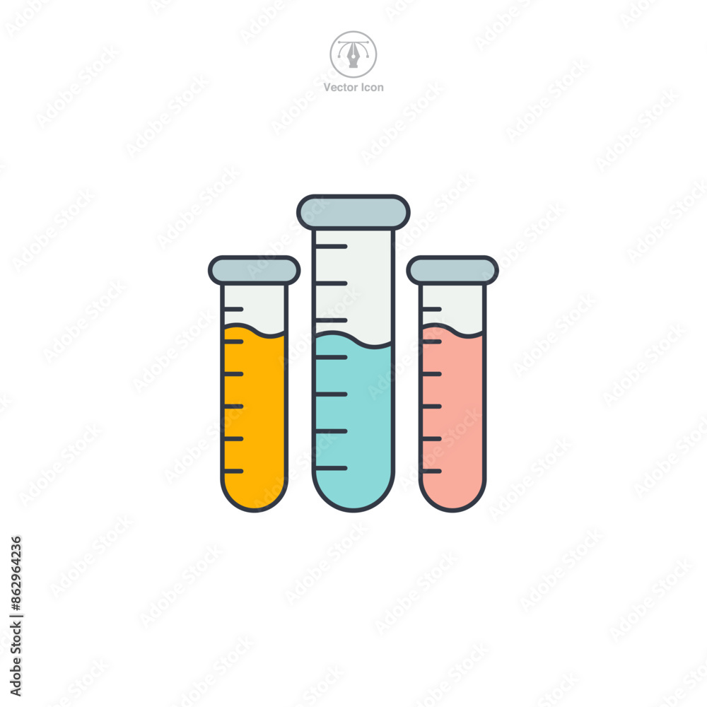 Test Tubes Icon symbol vector illustration isolated on white background Test Tubes Icon symbol vector illustration isolated on white background