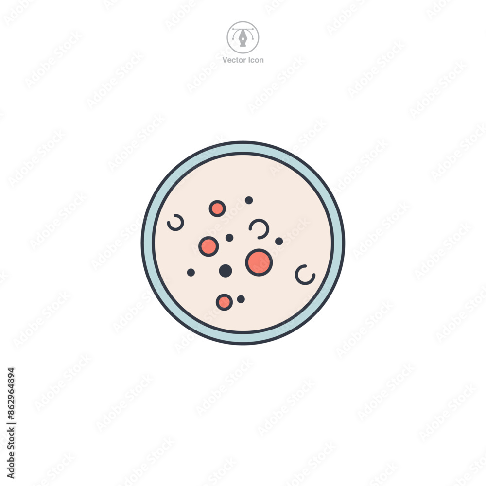 Petri Dish Icon symbol vector illustration isolated on white background Petri Dish Icon symbol vector illustration isolated on white background