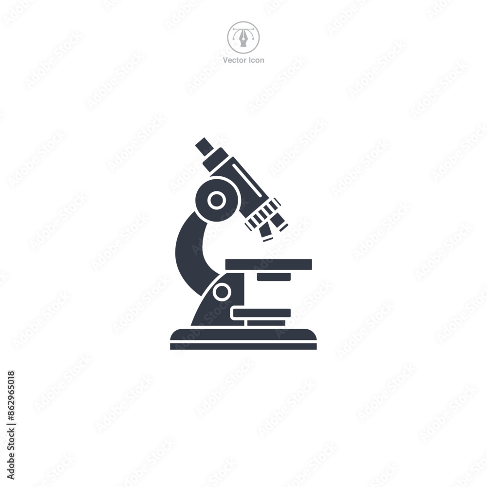 Microscope Icon symbol vector illustration isolated on white background Microscope Icon symbol vector illustration isolated on white background