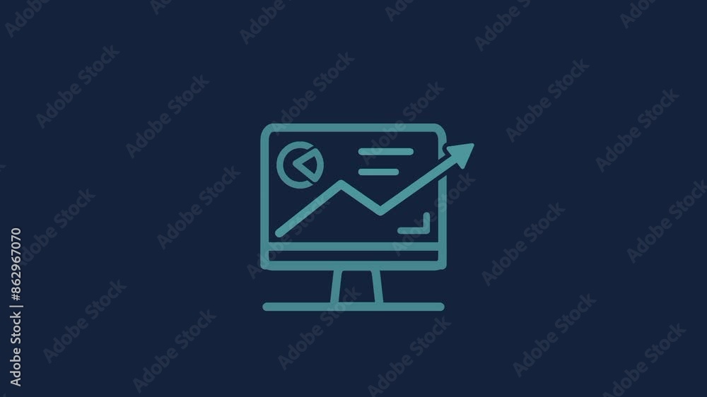 Graphic animation with increasing arrow, illustration of business growth and economic improvement Graphic animation with increasing arrow, illustration of business growth and economic improvement