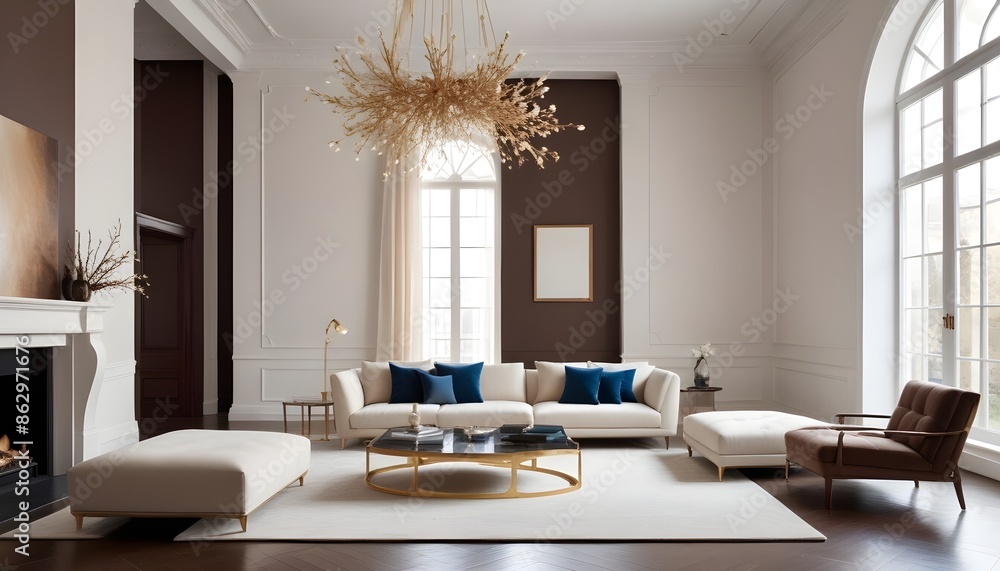 Photo interior modern design room 3d illustration Photo interior modern design room 3d illustration
