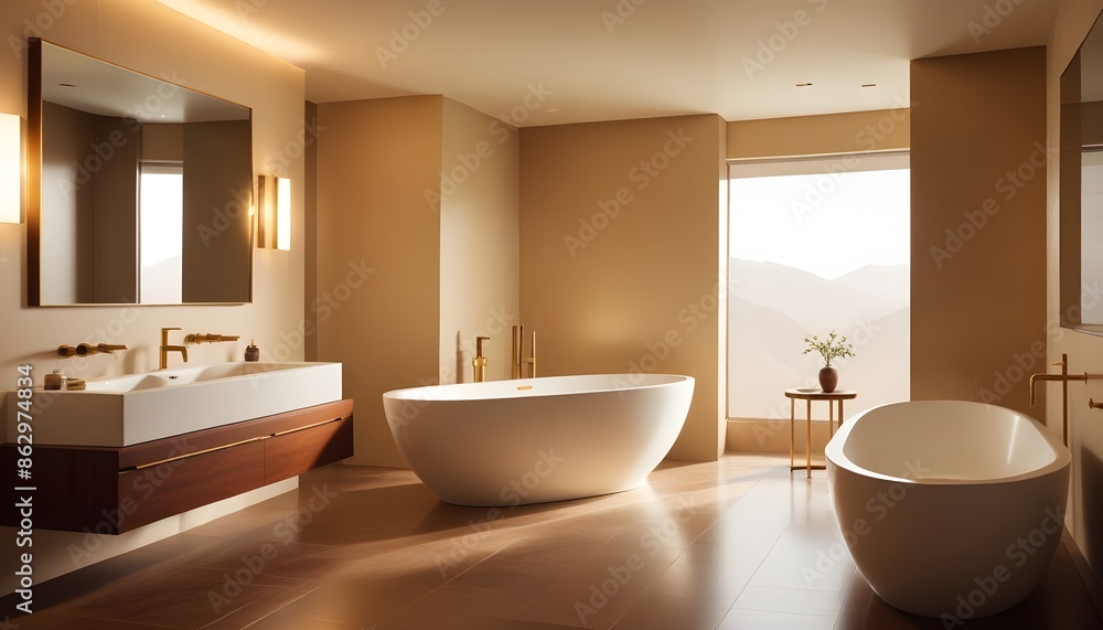 Photo interior modern design room 3d illustration Photo interior modern design room 3d illustration