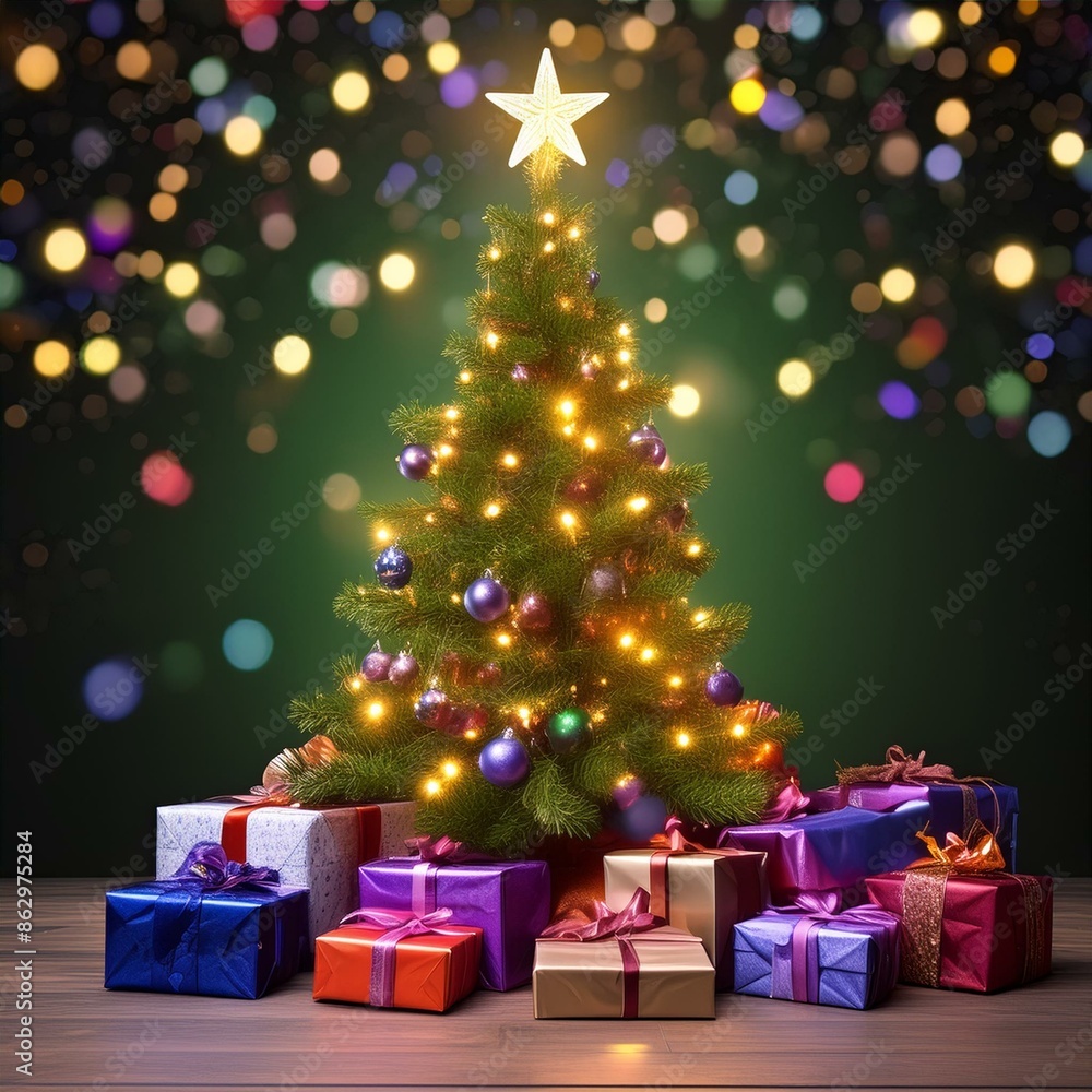 Christmas tree with gifts Christmas tree with gifts