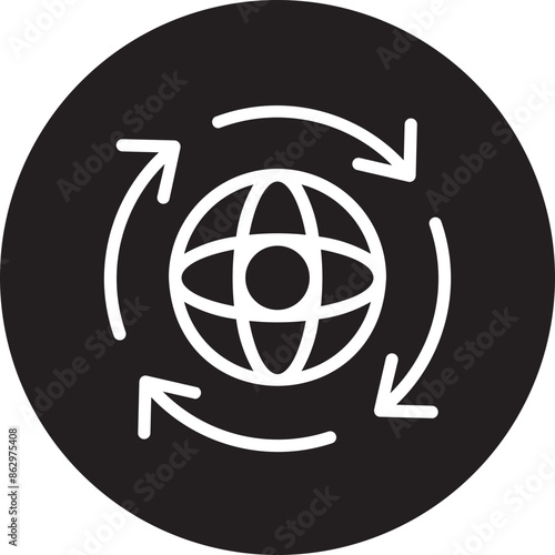 renewal glyph icon