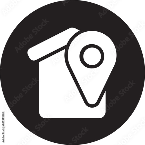 accomodation glyph icon