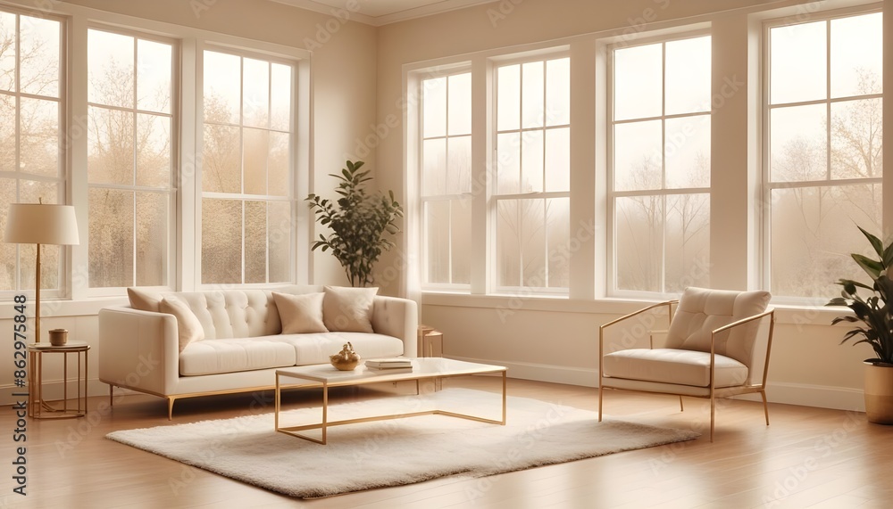 Photo interior modern design room 3d illustration Photo interior modern design room 3d illustration