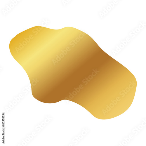 Liquid Fluid Golden Gradient random organic shapes