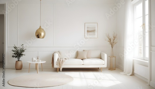 Photo interior modern design room 3d illustration