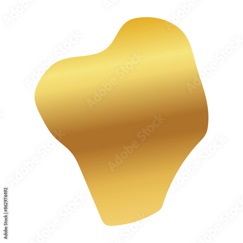 Liquid Fluid Golden Gradient random organic shapes