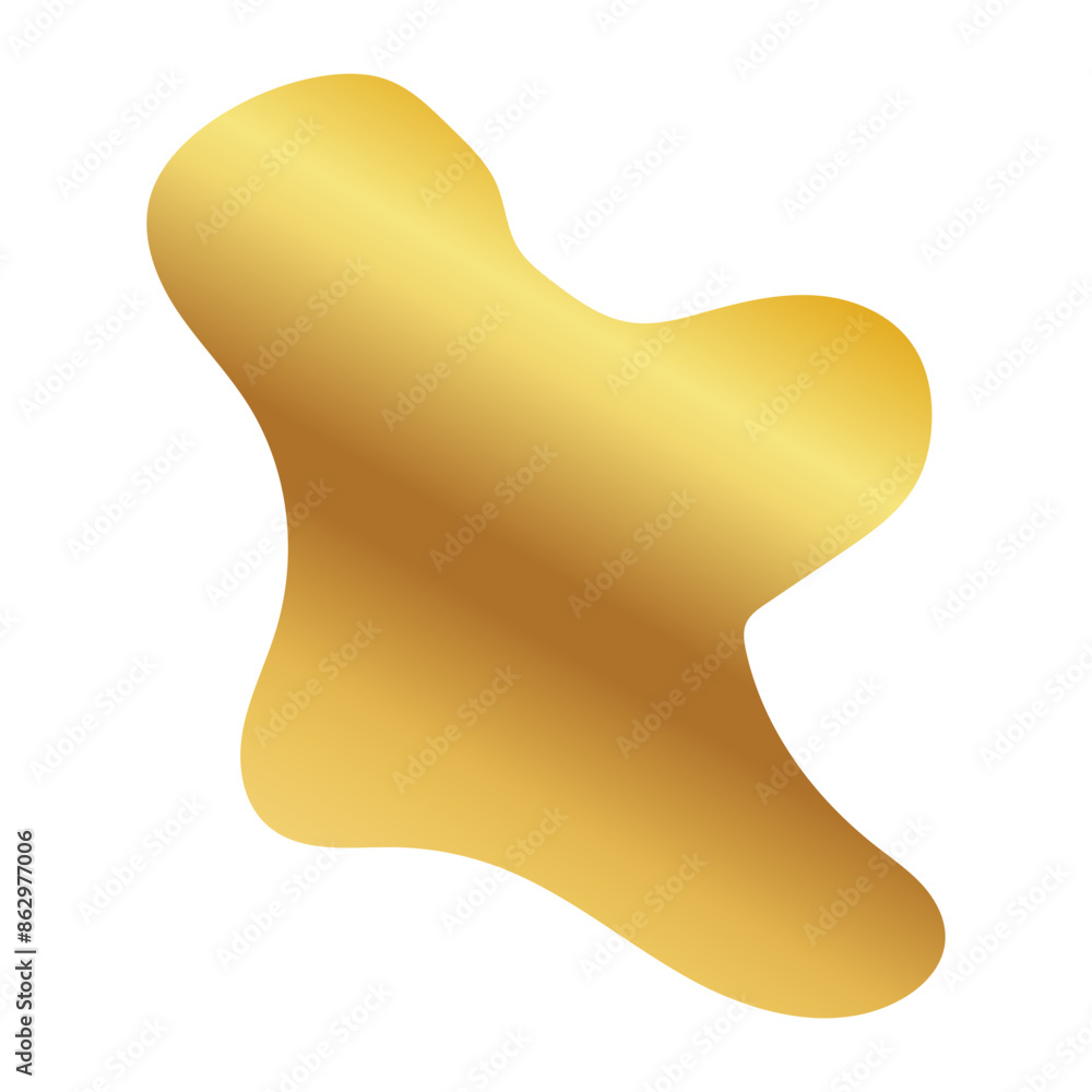 Fototapeta premium Liquid Fluid Golden Gradient random organic shapes