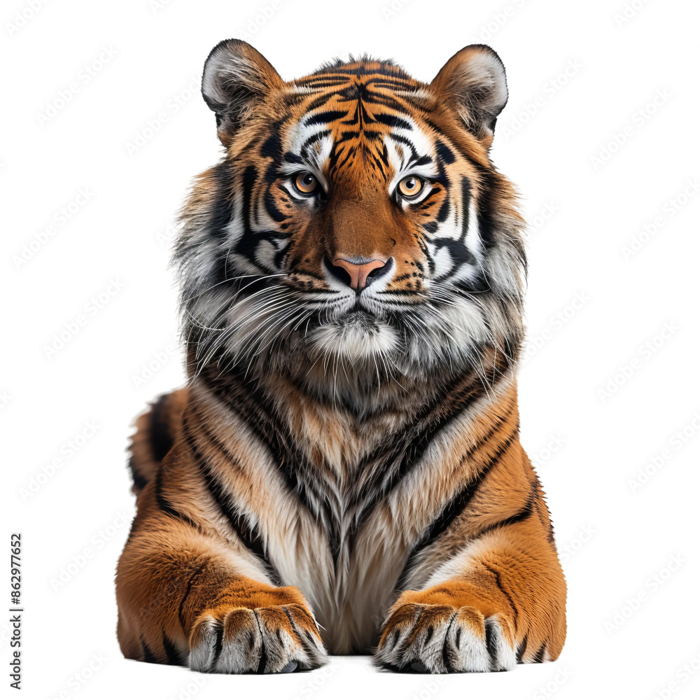 Obraz premium tiger on white