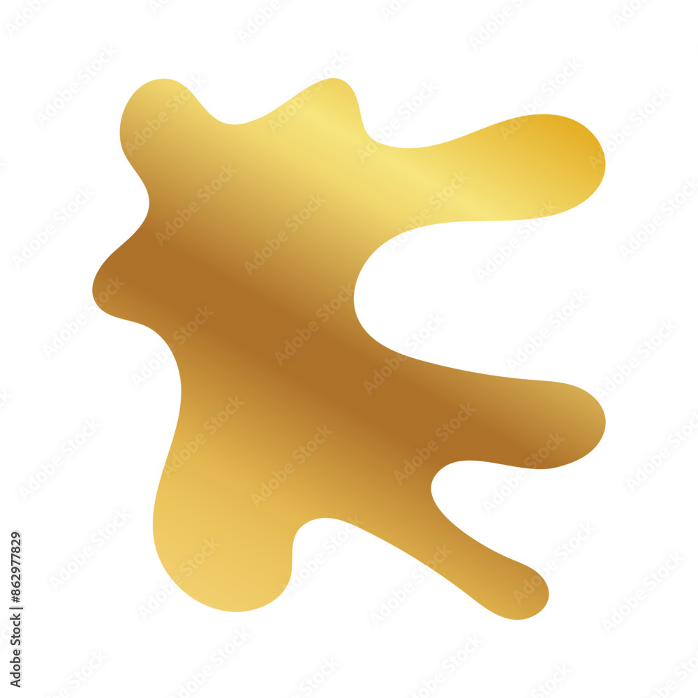 Liquid Fluid Golden Gradient random organic shapes Liquid Fluid Golden Gradient random organic shapes