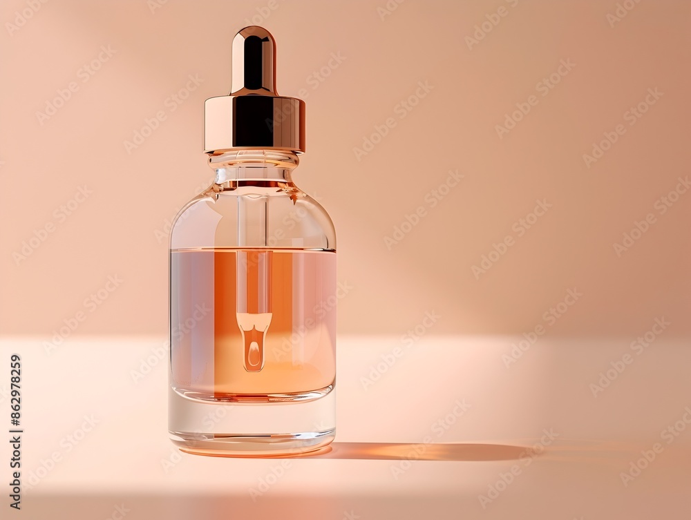 Closeup of organic facial serum bottle Closeup of organic facial serum bottle
