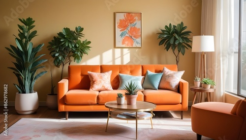 Photo interior modern design room 3d illustration