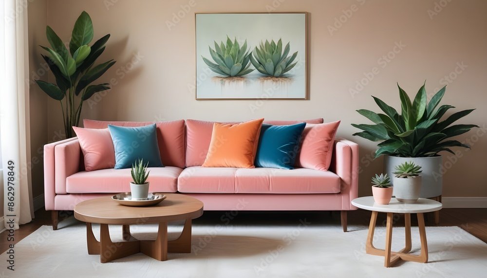 Photo interior modern design room 3d illustration Photo interior modern design room 3d illustration