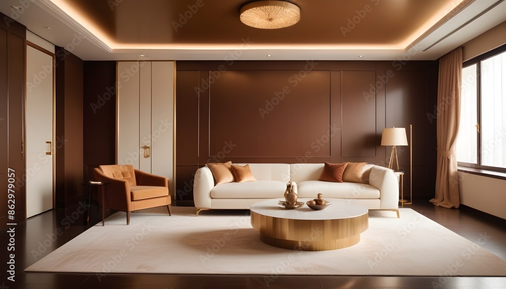 Photo interior modern design room 3d illustration Photo interior modern design room 3d illustration