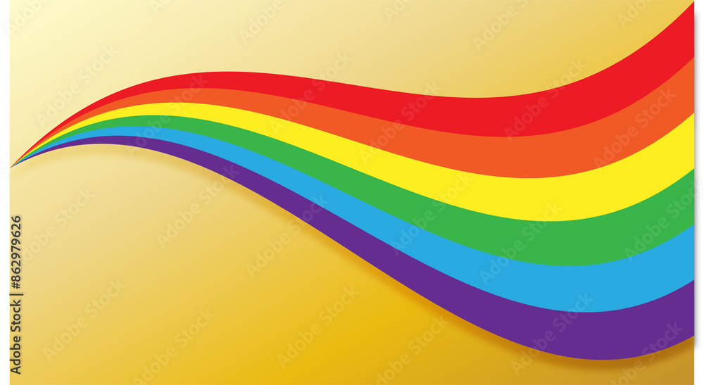 Abstract golden background with wavy rainbow lines, perfect for web design or wallpapers Abstract golden background with wavy rainbow lines, perfect for web design or wallpapers