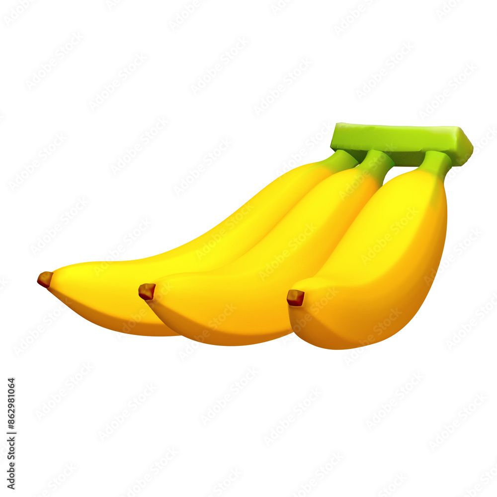 3d render cute banana fruits 3d render cute banana fruits
