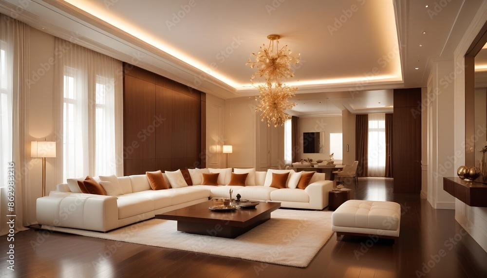 Photo interior modern design room 3d illustration Photo interior modern design room 3d illustration