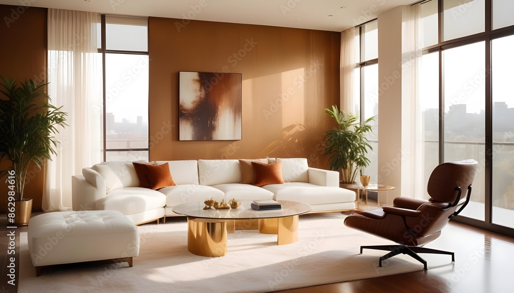 Photo interior modern design room 3d illustration Photo interior modern design room 3d illustration