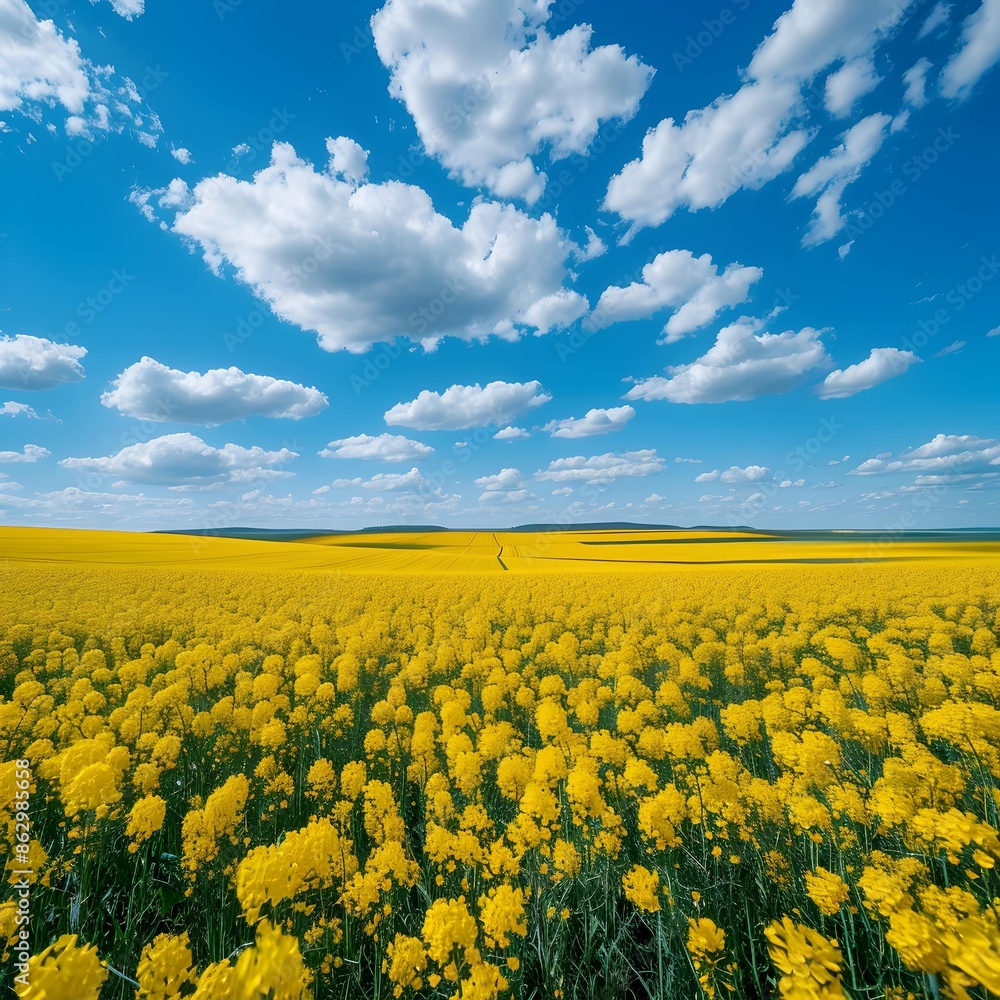 Fototapeta premium canola flower fields