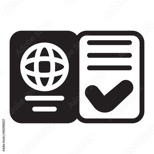 nomad visa glyph icon