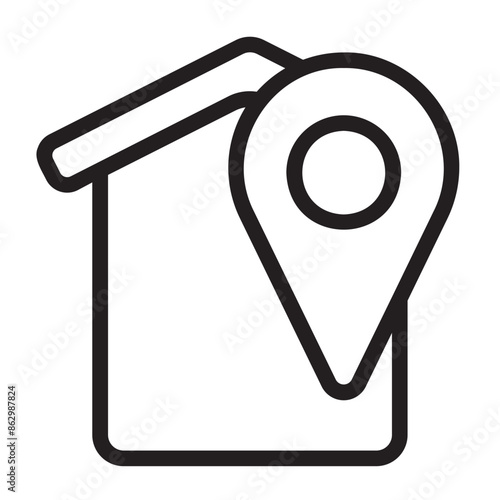 accomodation line icon
