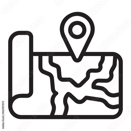 global mobility line icon