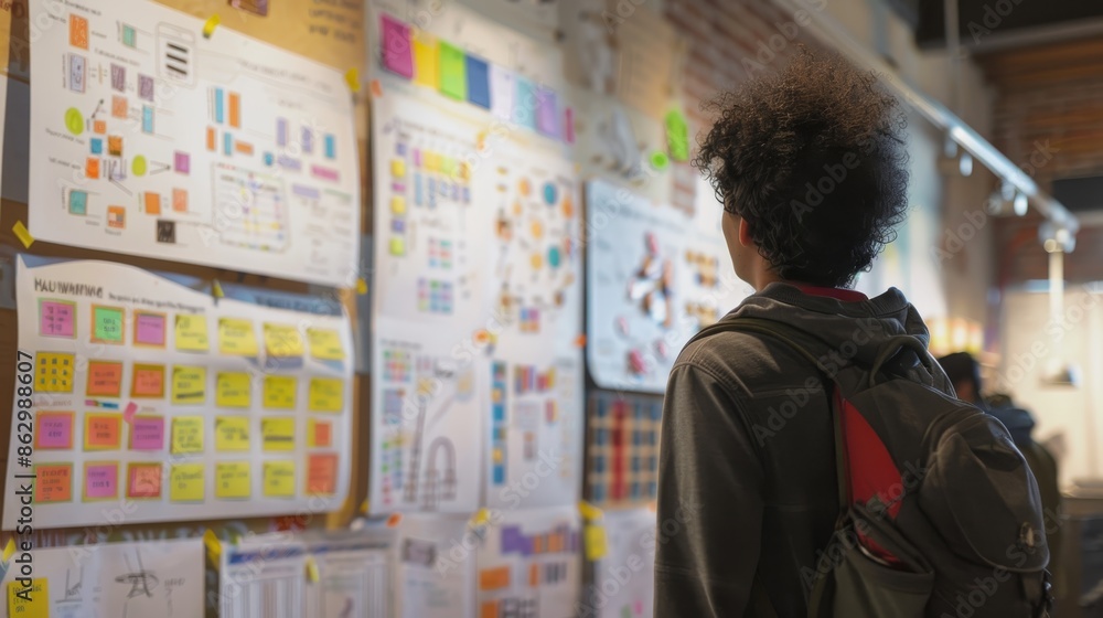 board with a class schedule and important dates, accented with drawings and colorful highlights to make the information stand out board with a class schedule and important dates, accented with drawings and colorful highlights to make the information stand out