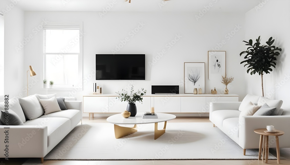 Photo interior modern design room 3d illustration Photo interior modern design room 3d illustration