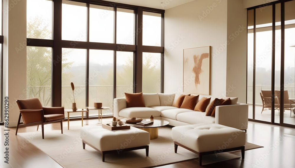 Photo interior modern design room 3d illustration Photo interior modern design room 3d illustration