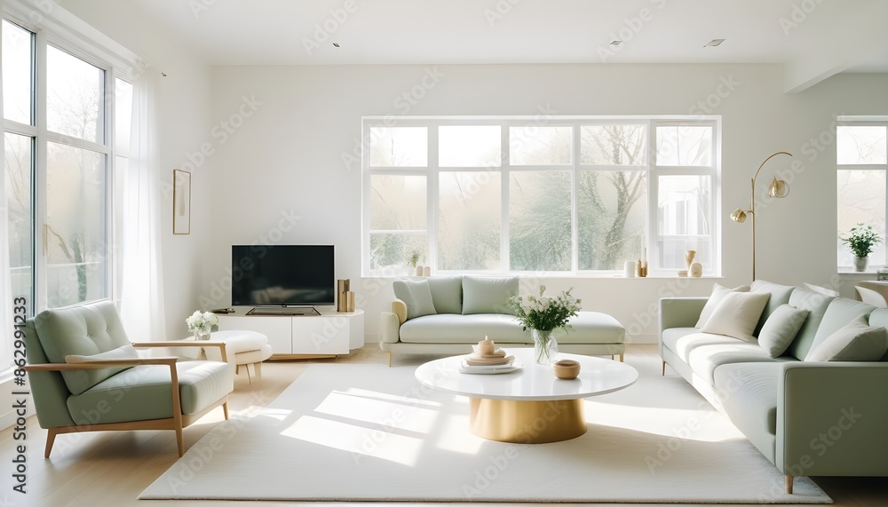 Photo interior modern design room 3d illustration Photo interior modern design room 3d illustration