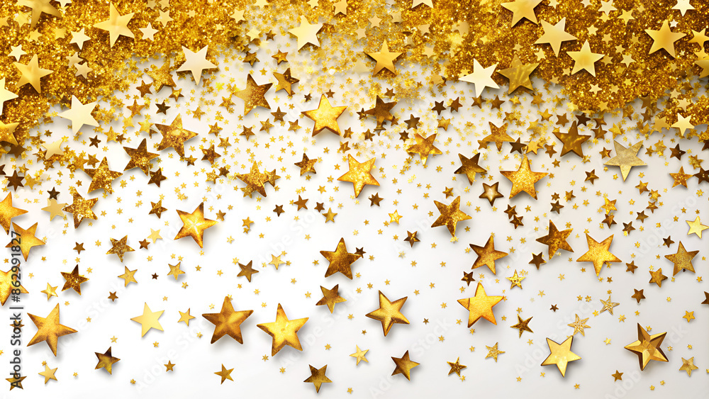 Gold sparkle splatter border. Gold stars random luxury sparkling confetti. Gold sparkle splatter border. Gold stars random luxury sparkling confetti.