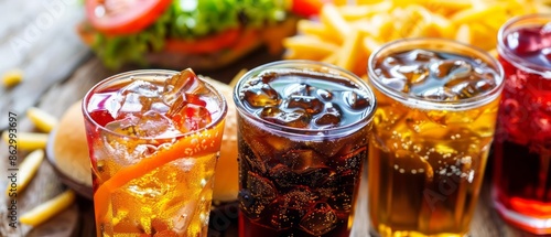 Soda is a popular beverage often enjoyed with fast food