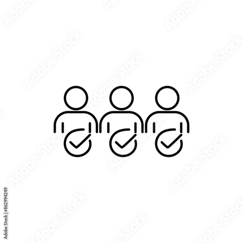 The concept of distribution of tasks, recruitment. Vector icon isolated on white background.