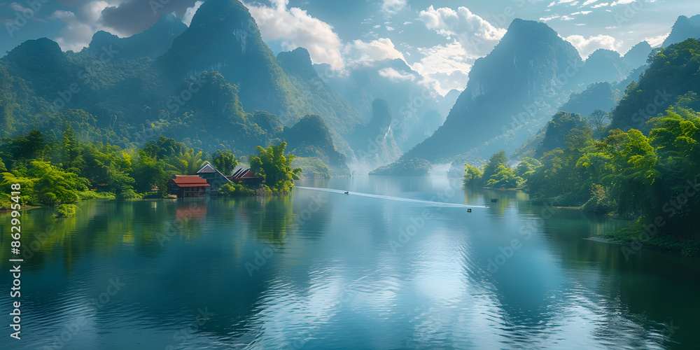 Naklejka premium Alps Mountain Range