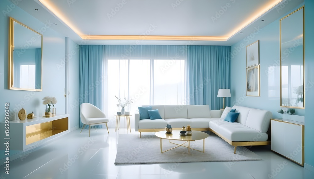 Photo interior modern design room 3d illustration Photo interior modern design room 3d illustration