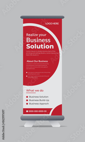 Corporate rollup banner design template for business.