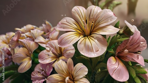 pink and white flower