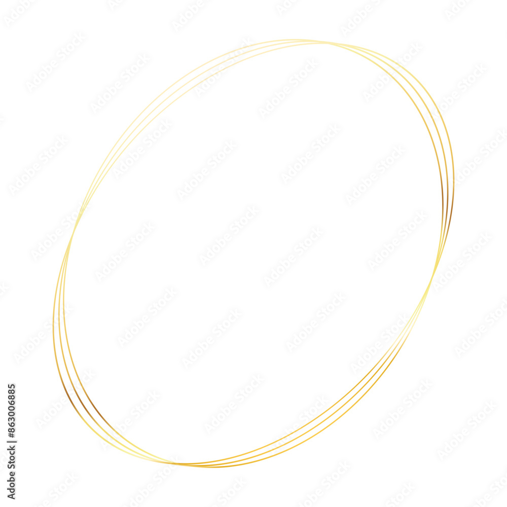 Golden round frame with light effects Golden round frame with light effects