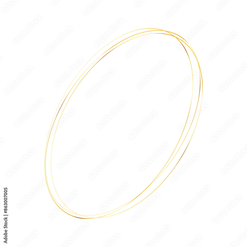 Golden round frame with light effects Golden round frame with light effects