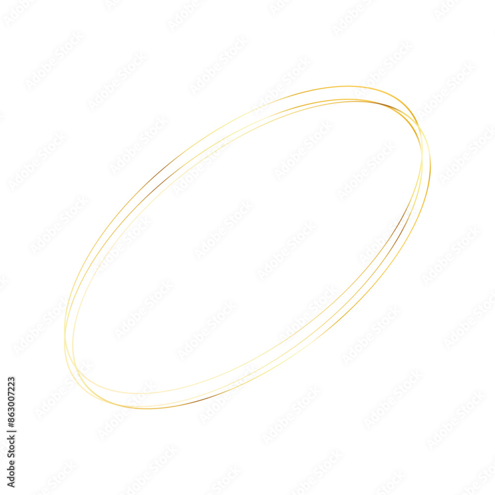 Golden round frame with light effects Golden round frame with light effects