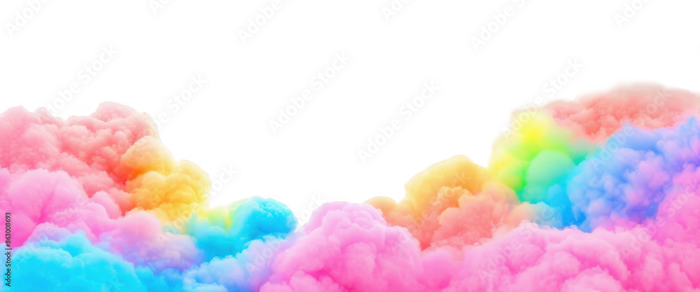 Colorful abstract smoke clouds creating a vibrant rainbow effect, isolated with transparent concept, Perfect for creative designs and artistic backgrounds. Colorful abstract smoke clouds creating a vibrant rainbow effect, isolated with transparent concept, Perfect for creative designs and artistic backgrounds.