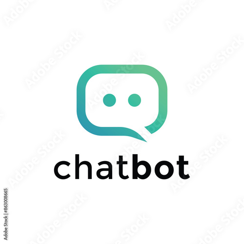 Chat bot logo icon vector
