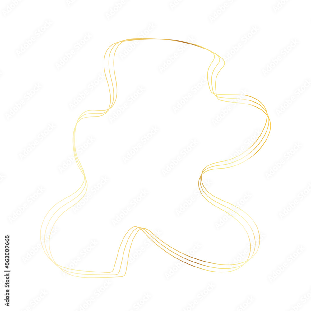 Obraz premium Gold liquid geometric shapes. Graphic elements