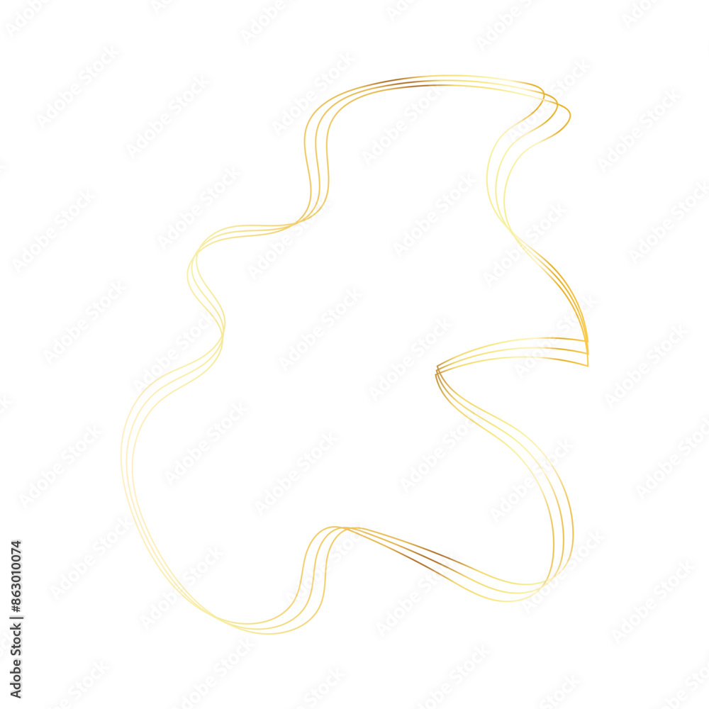 Gold liquid geometric shapes. Graphic elements Gold liquid geometric shapes. Graphic elements