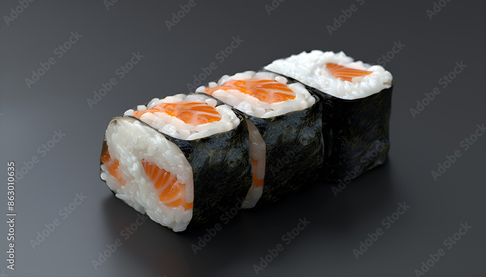 delicious nigiri sushi isolated on dark background delicious nigiri sushi isolated on dark background