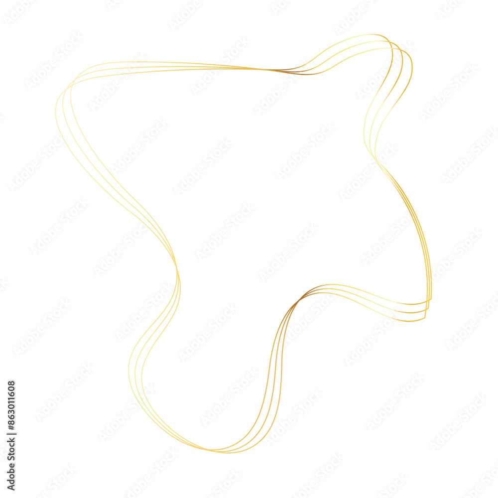 Gold liquid geometric shapes. Graphic elements Gold liquid geometric shapes. Graphic elements